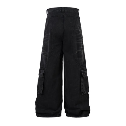 Distressed Multi-Pocket | Washed Jeans - Santo 