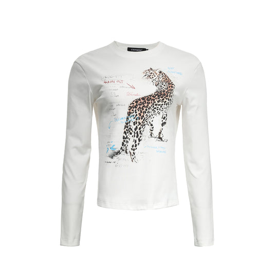 Graffiti Leopard | Long Sleeve Graphic Tee
