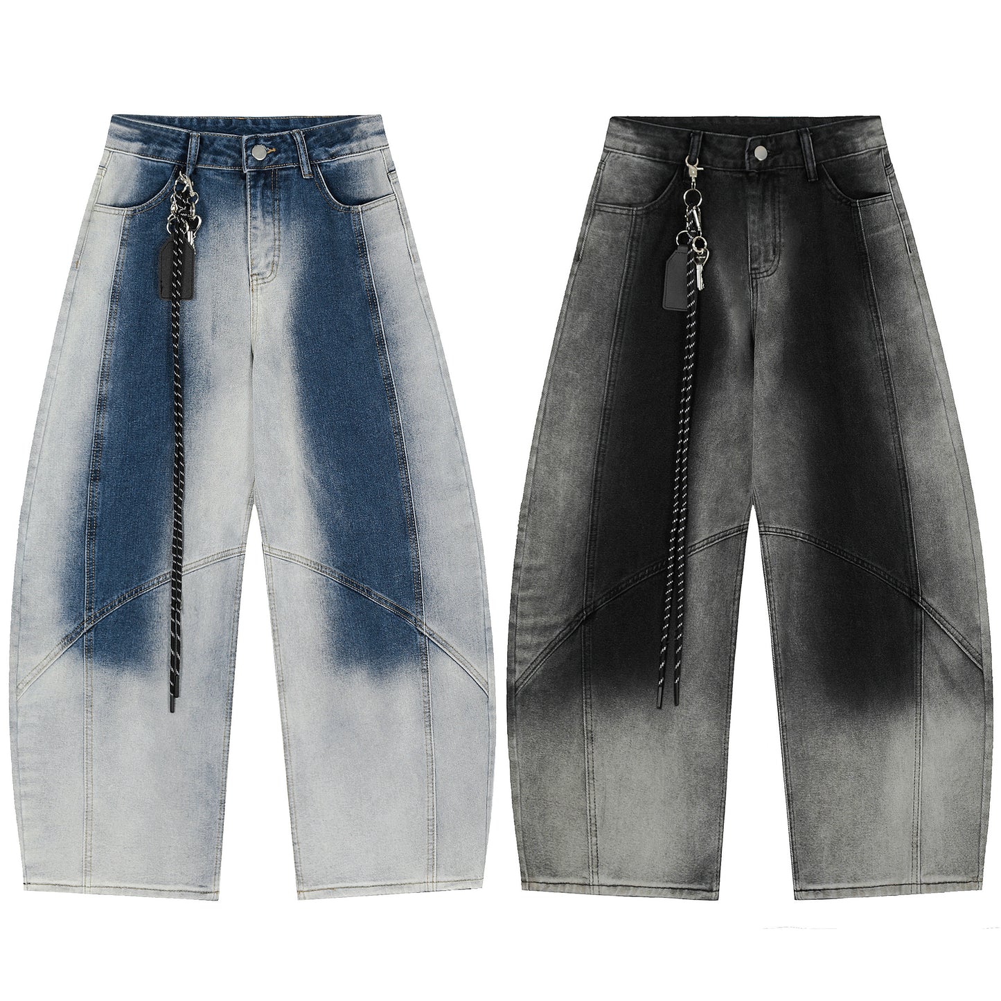 INK SPLASH | Wide Fit Printed Trousers - Santo 