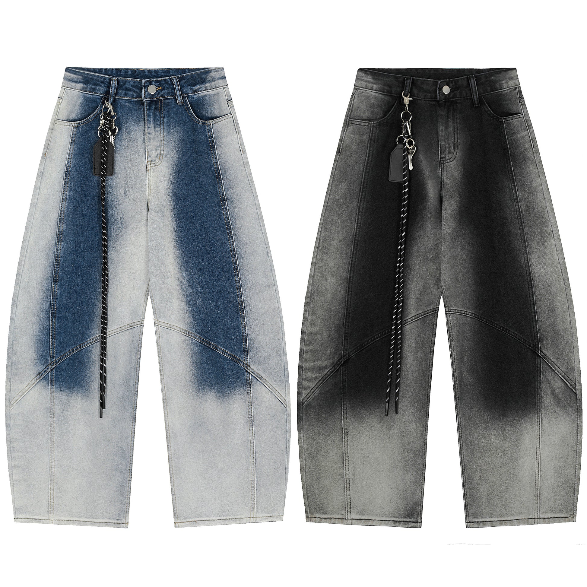 INK SPLASH | Wide Fit Printed Trousers - Santo 