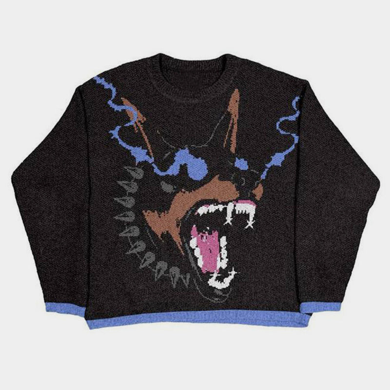 Roaring Beast | Fierce Graphic Knit Sweater - Santo 