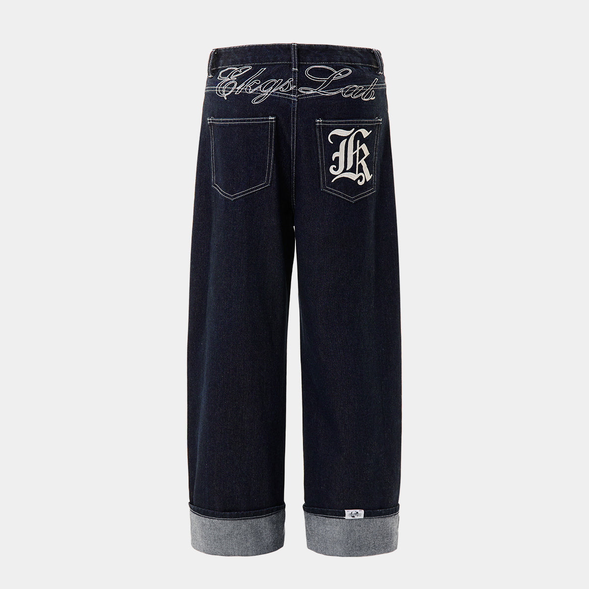 Bestickte Schrift | Baggy Jeans