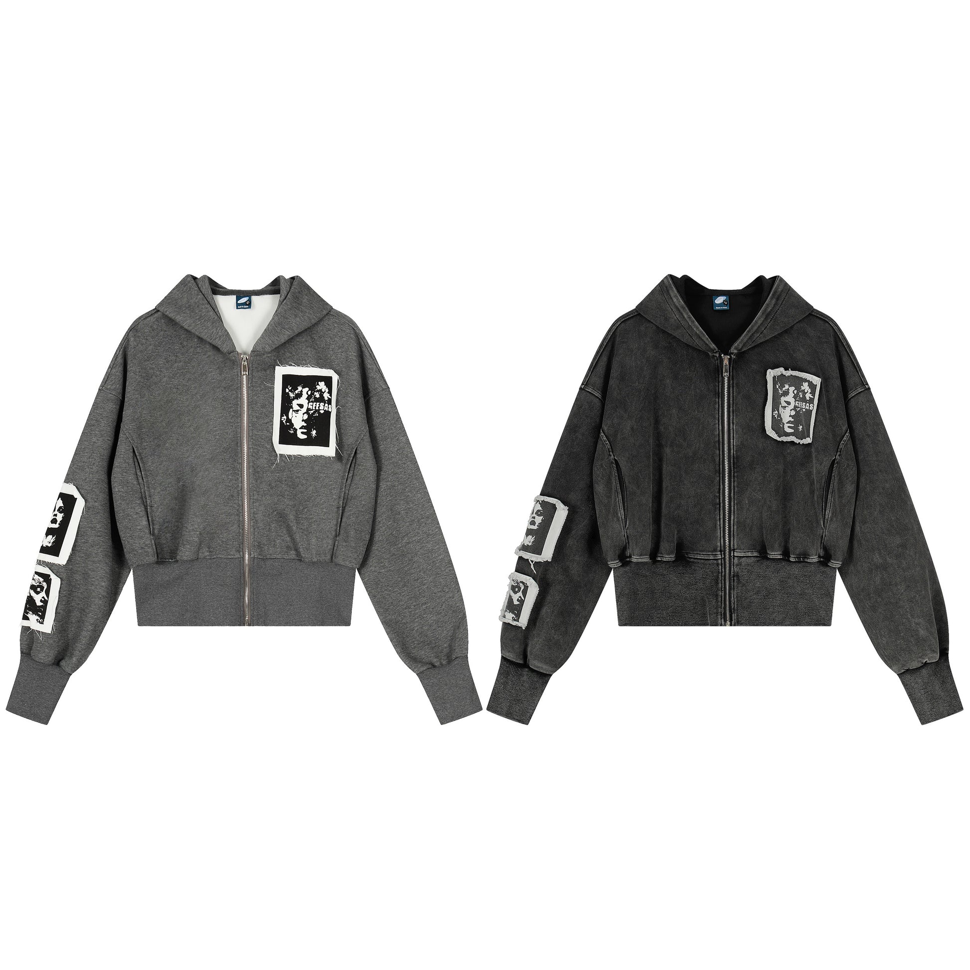 TIE SHADE | Ombre Button Shirt with Clip-on Tie - Santo 