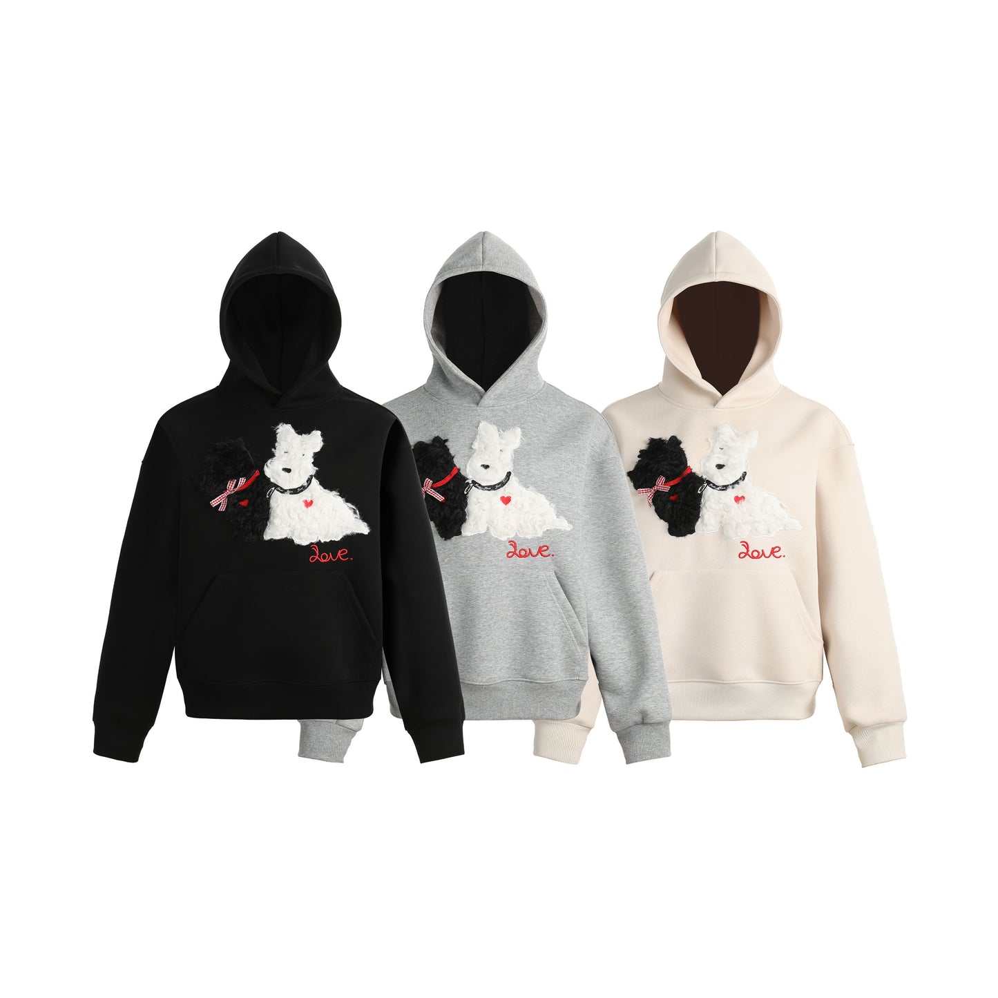 Puppy Love | Fleece Hoodie with Dog Patch