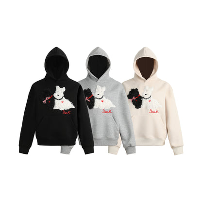 Puppy Love | Fleece Hoodie with Dog Patch