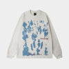 Blaues Shadow| Retro Rundhals-Sweatshirt