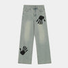 Handprint | Casual Wide-Leg Jeans