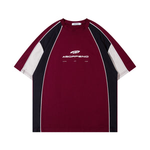 "Speedway" Contrast Racing T Shirt - Santo 