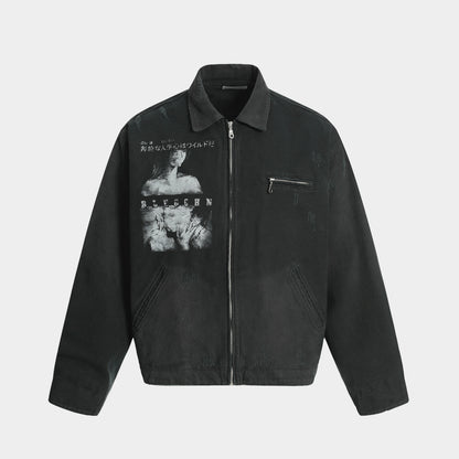 Grunge Graphic Mood | Street Jacket - Santo 