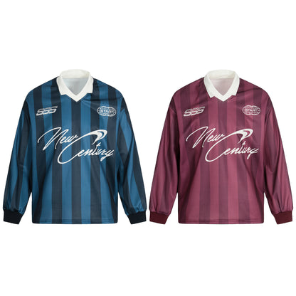 Signature Stripes Graphic | V-Neck Sweatshirt - Santo 