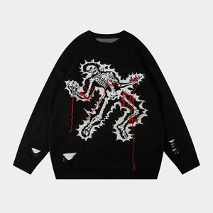 Grim Stitches | High Street Gothic Knit Jumper - Santo 