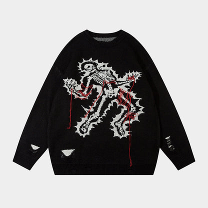 Grim Stitches | High Street Gothic Knit Jumper - Santo 