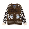 Snow Pup | Playful Pup Print Knit Cardigan