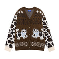 Snow Pup | Playful Pup Print Knit Cardigan