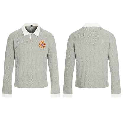 Academy Embroidered | Knit Polo Shirt