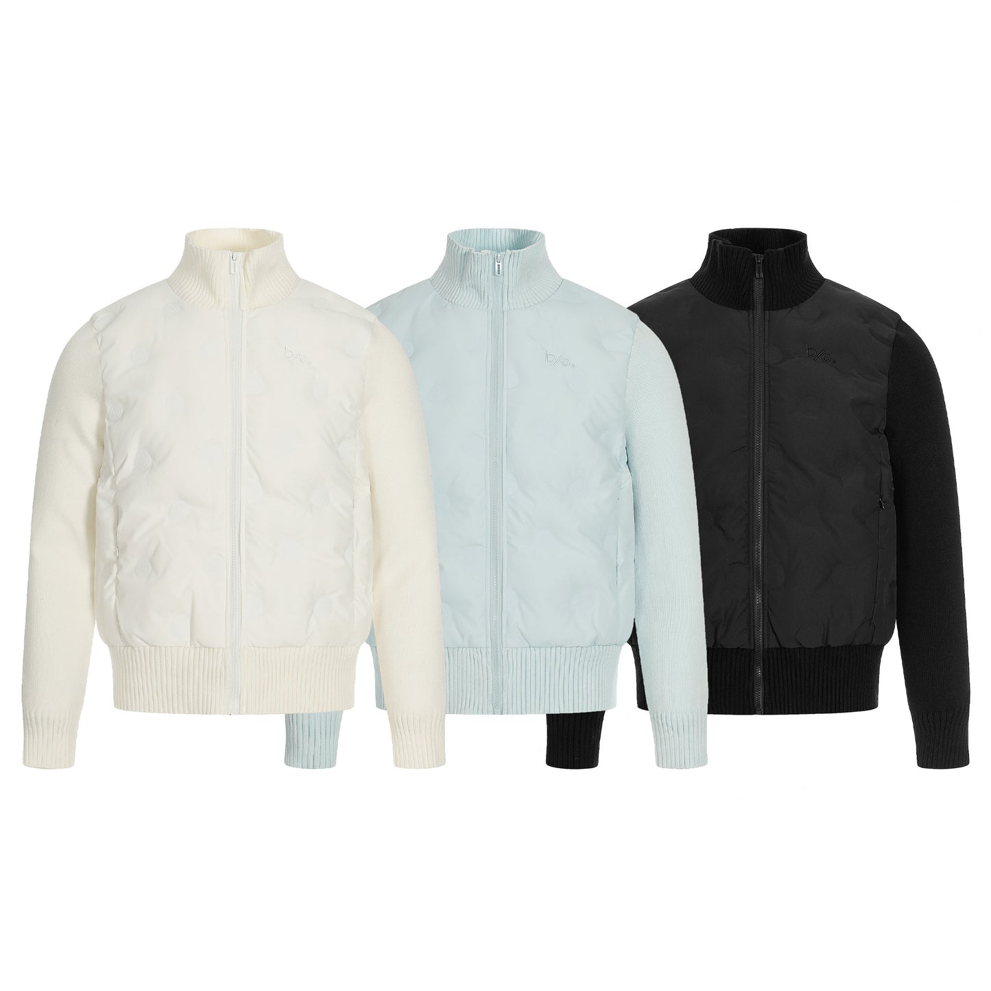 Cloud Shell | Knit-Sleeve Bubble Zip Jacket - Santo 
