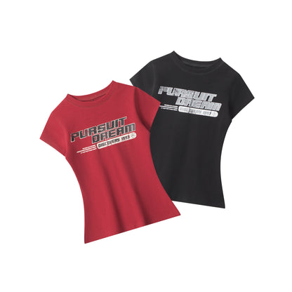 Dream Pursuit | Retro Graphic Slim Tee