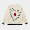 Maglione a maglia grafica oversize con cuore appuntato