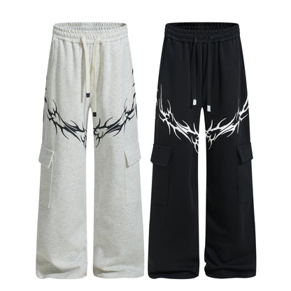 Barbed Flame Print | Graphic Sweatpants - Santo 