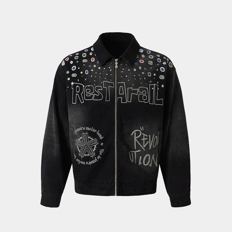 Hip-hop Graffiti Stars | Zip-Up Jacket - Santo 