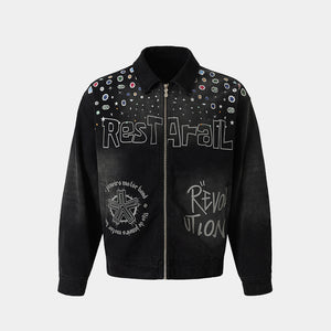 Hip-hop Graffiti Stars | Zip-Up Jacket - Santo 