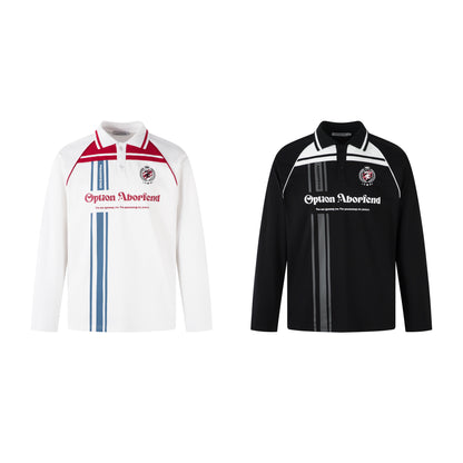 Colorblock Striped Athletic | Polo Sweatshirt - Santo 