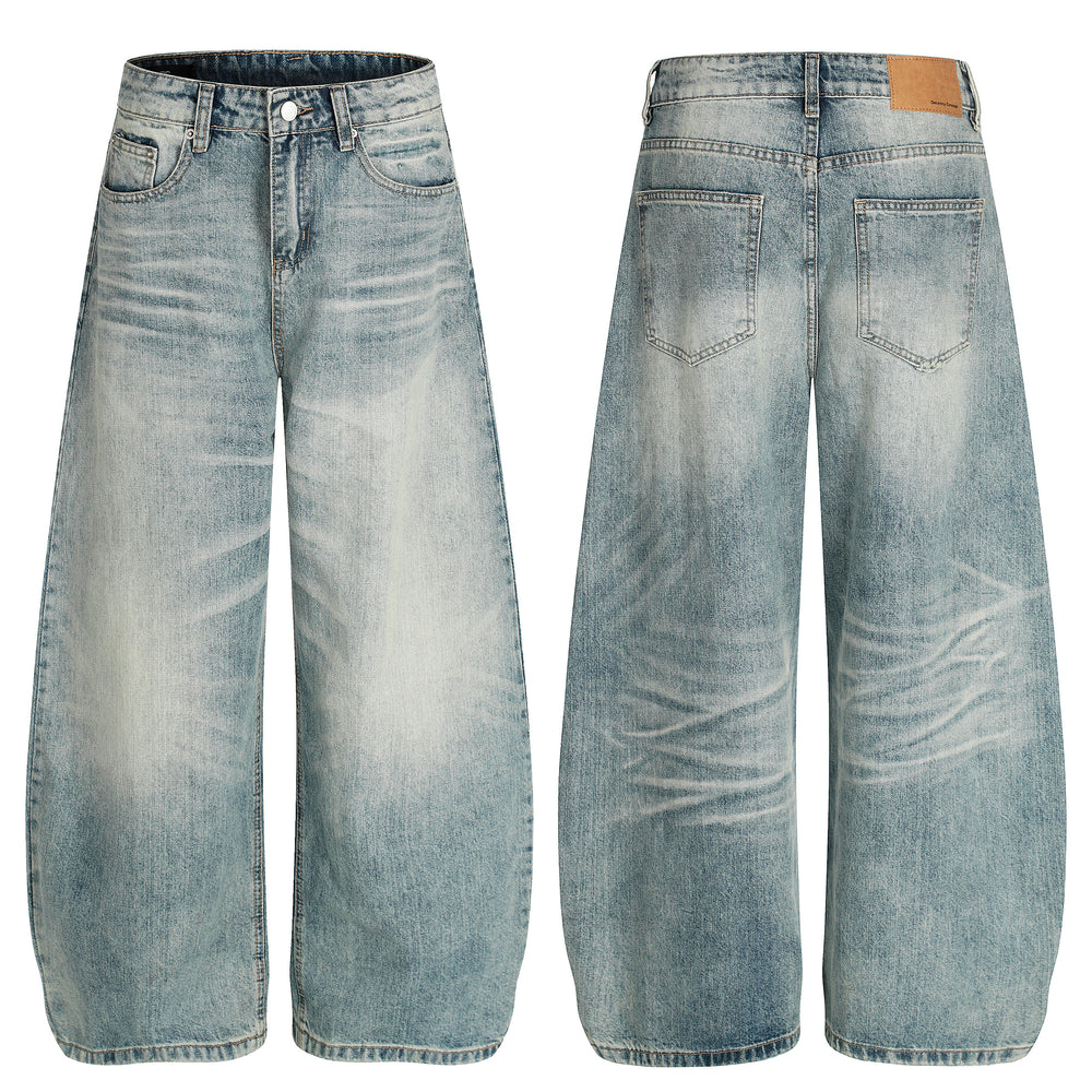 Sky Fade | Soft-Wash Wide Jeans - Santo 