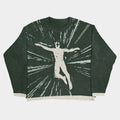 Leaping Boundaries | Abstract Art Knit Sweater - Santo 