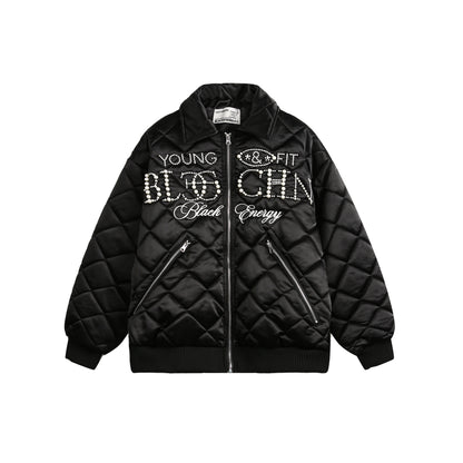 Pearl Lettered | Quilted Padded Jacket