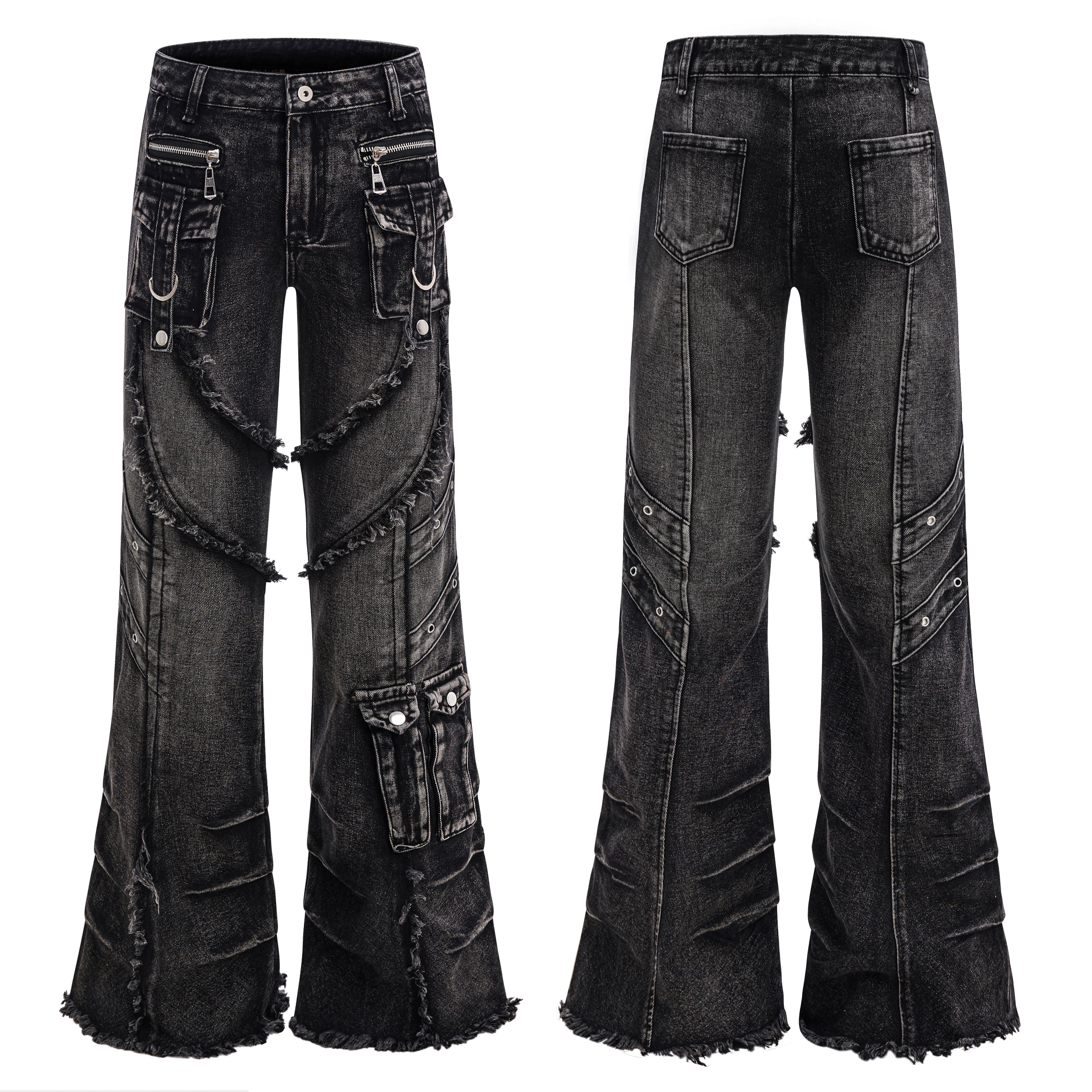 Rebel Stitch | Flare Jeans with Panel Details