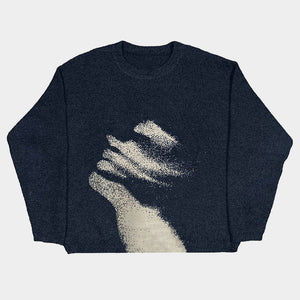 Abstract Embrace | Artistic Graphic Knit Sweater - Santo 