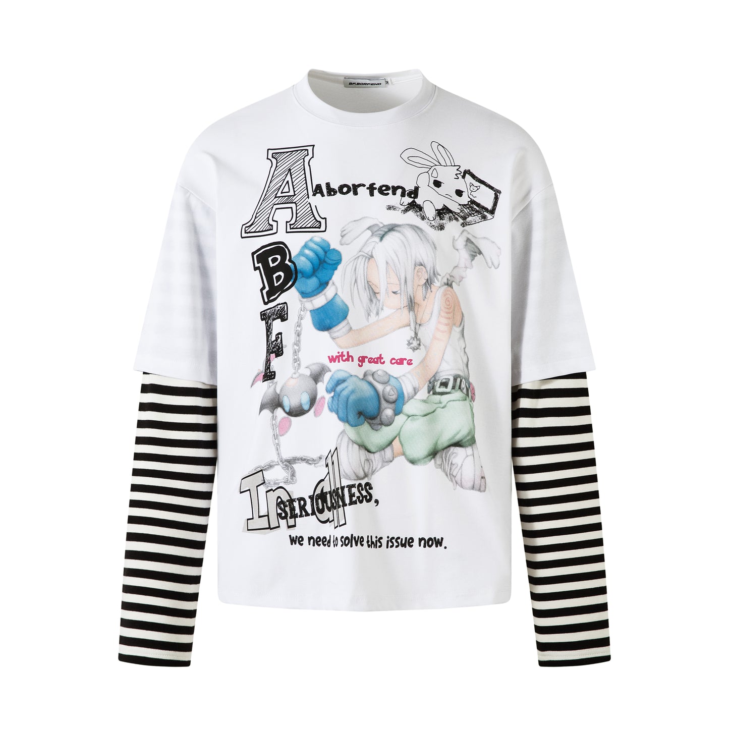 Street Anime Cartoon | Stripe Sweatshirt - Santo 