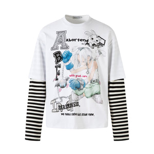 Street Anime Cartoon | Stripe Sweatshirt - Santo 