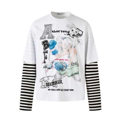 Street Anime Cartoon | Stripe Sweatshirt - Santo 