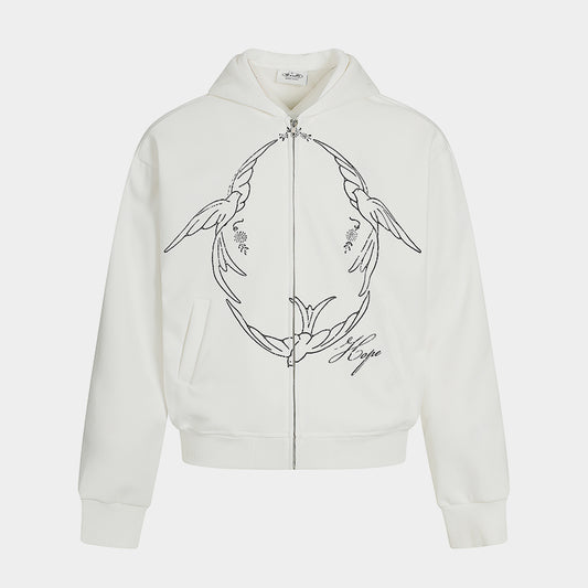 Doves Hope | Oversized Zip Up Hoodie - Santo 