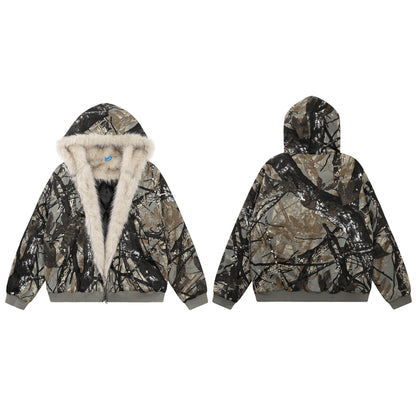 Faux-Fur Lined | Camo Hooded Puffer