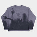 Fading Shadows | Haunted Graphic Knit Sweater - Santo 