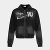 Washed Gradient | Black Zip Up Hoodie - Santo 