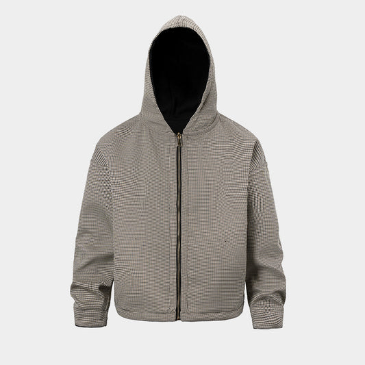 Houndstooth | Zip Up Hoodie - Santo 
