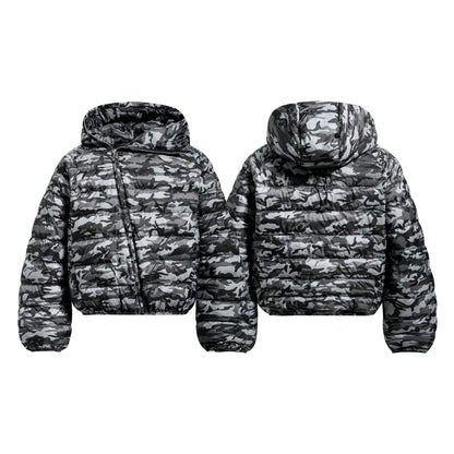 Camo Panel | Short Puffer Jacket