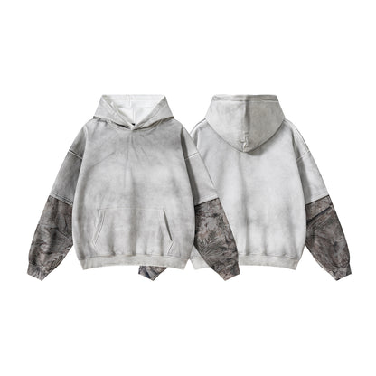 Frosted Camo Sleeve | Oversized Hoodie - Santo 