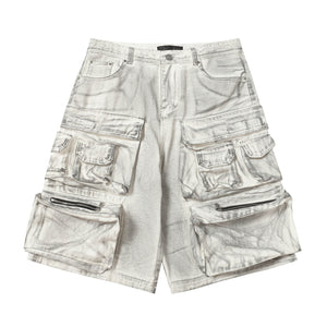 Multi-Pocket | Washed Cargo Shorts - Santo 