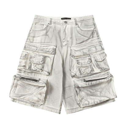 Multi-Pocket | Washed Cargo Shorts - Santo 