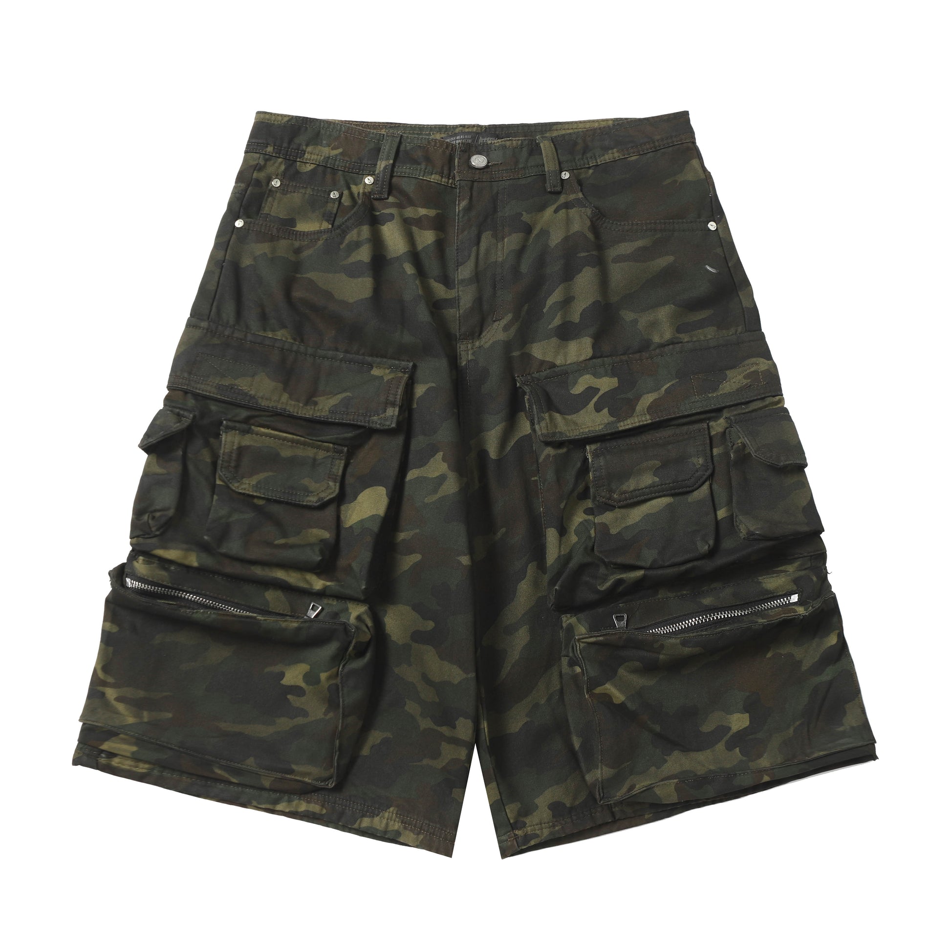 Multi-Pocket | Camouflage Cargo Shorts - Santo 