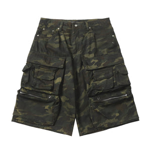 Multi-Pocket | Camouflage Cargo Shorts - Santo 