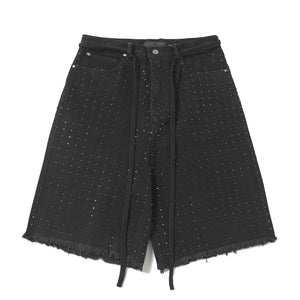 Rhinestone Frayed | Denim Shorts - Santo 