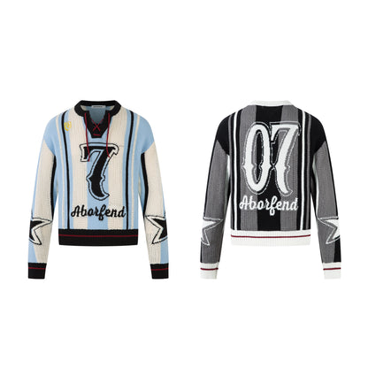Striped Varsity | Knit Racing Sweater