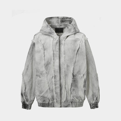 Washed Fray Edge | Hooded Jacket - Santo 