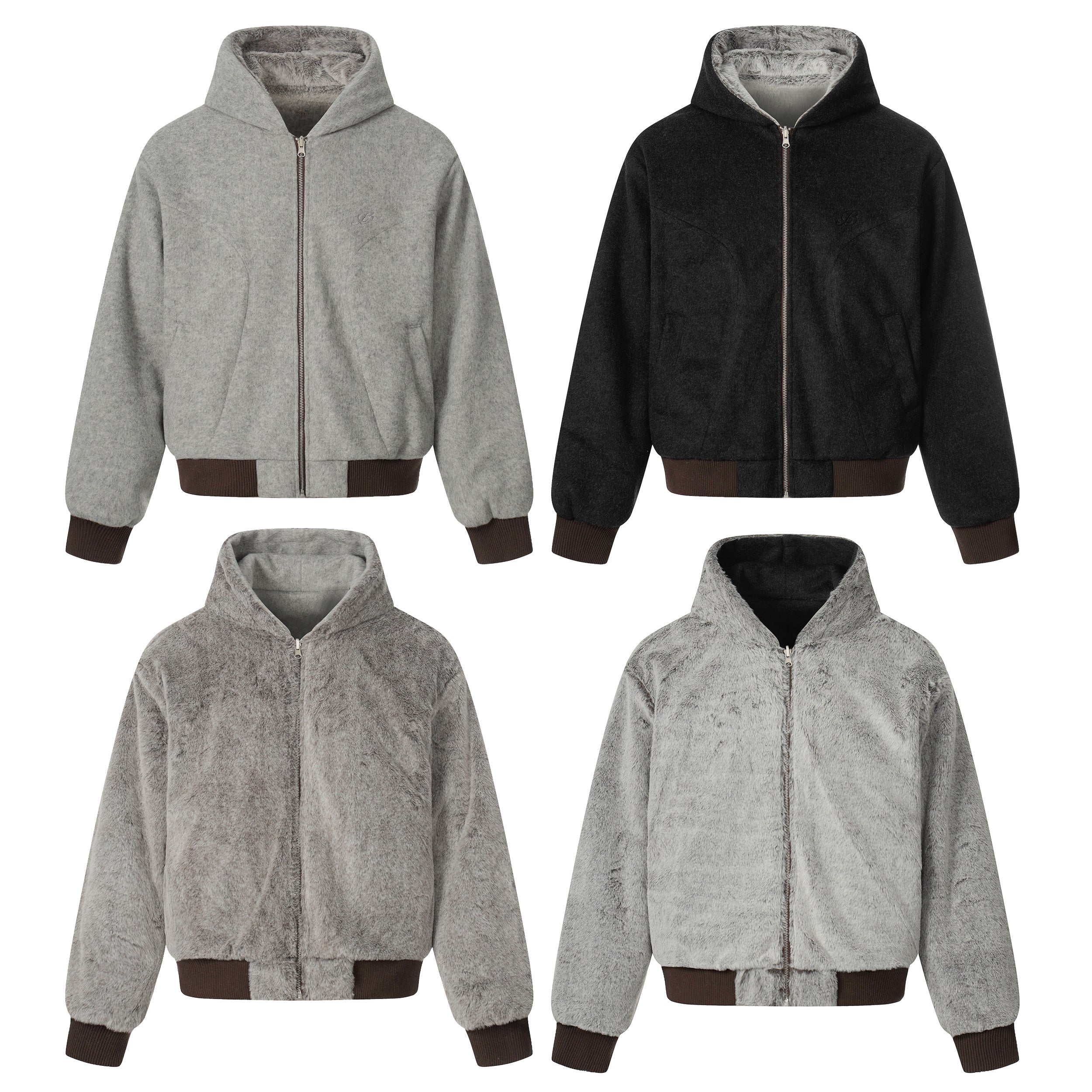 Reversible Plush | Hooded Winter Jacket