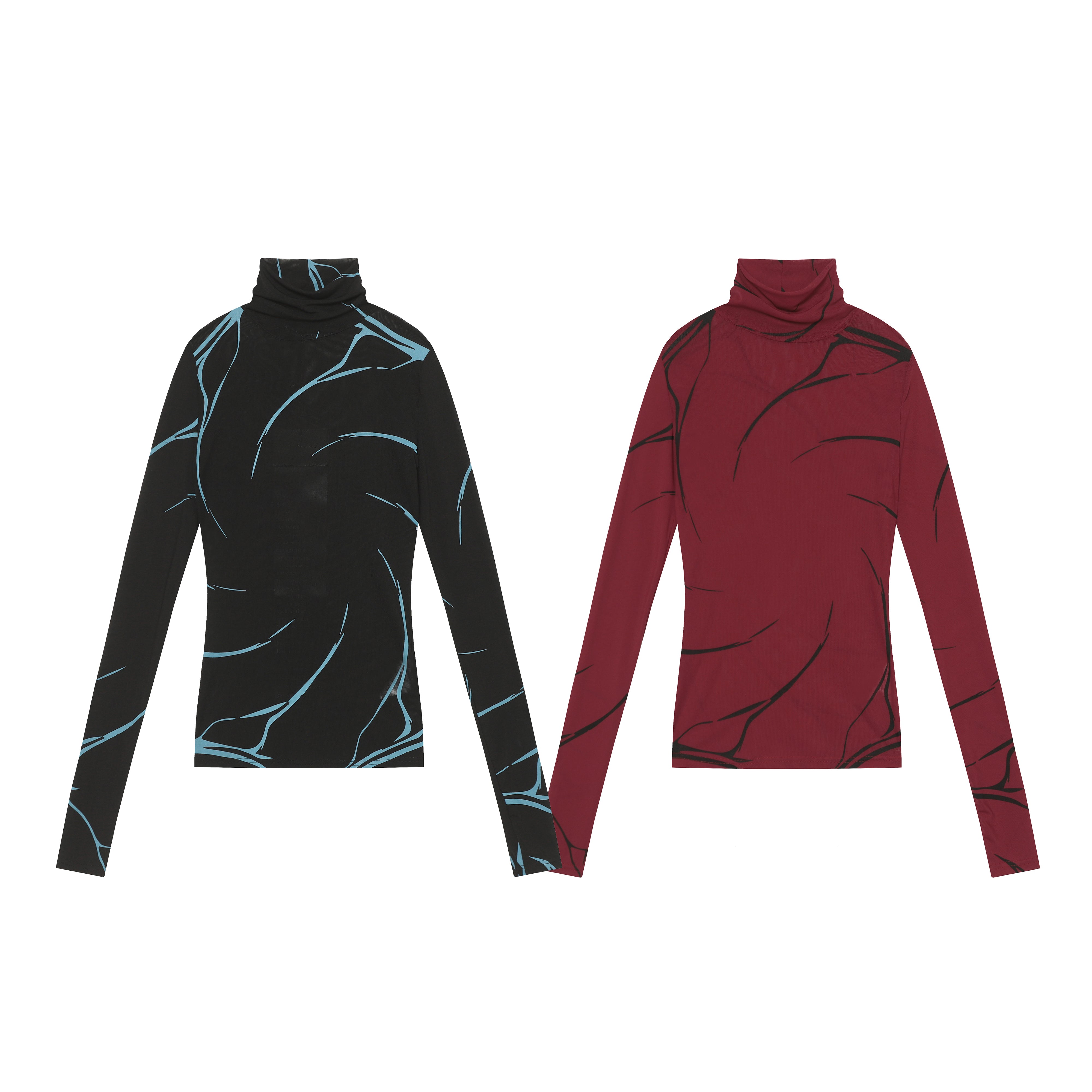 Abstract Line Graphic | Turtleneck Sweatshirt